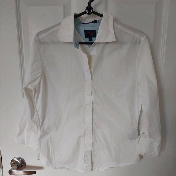 Tommy Jeans White Adaptive/ Velcro Button Up Cotton Shirt, Size S - Picture 1 of 9
